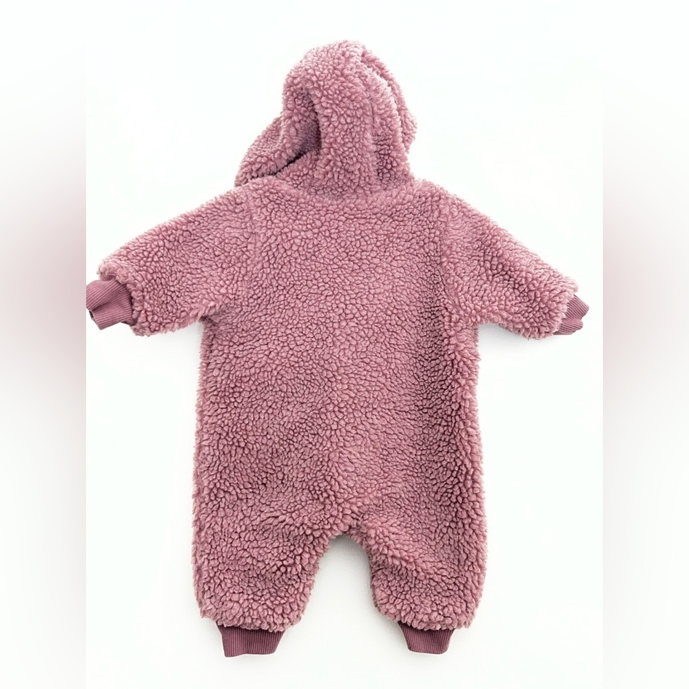 Little Planet Carters Baby 3mo Sherpa Hooded Romper Bunting Fleece One Piece - Picture 3 of 7